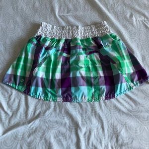 Lululemon plaid skirt